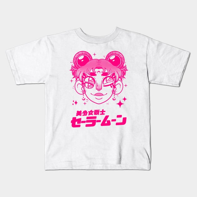 Sailor Senshi - Pink Kids T-Shirt by LabRat